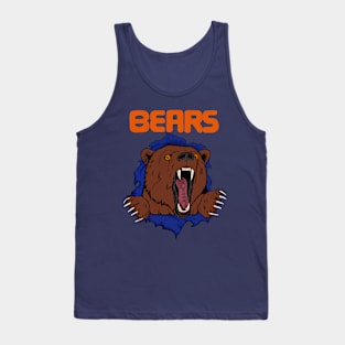 Navy bear ripper Tank Top